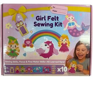 Girl Felt Sewing Kit: Create 10 Magical Unicorns, Mermaids, & Fairies